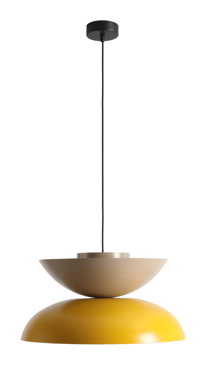 Millo Ø47 Amarillo/beige Lámpas de techo De Artera - Proporciona una iluminación agradable y es ideal para colocar sobre una mesa de comedor, en el salón o en un pasillo.