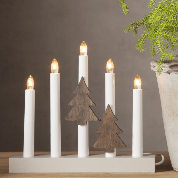 Aro Decorativo Para Vela Pack De 2 Marrón De Star Trading - Los &aacute;rboles de Navidad o corazones se entregan en paquetes de dos.