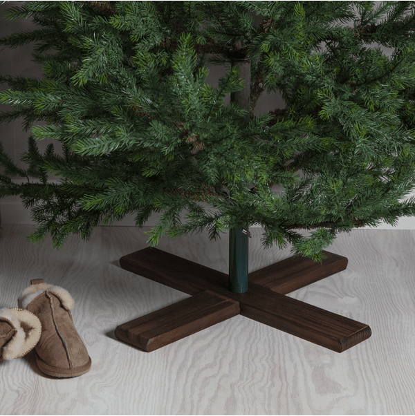 Base Para Árbol De Navidad Granig Marrón De Star Trading - Soporte para &aacute;rbol de Navidad para &aacute;rboles artificiales con base de madera.