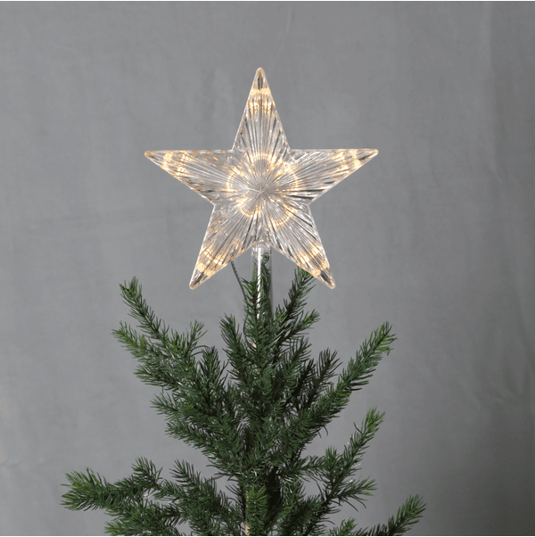 Estrella Para Árbol De Navidad Topsy Transparente De Star Trading - Estrella de encaje tradicional y hermosa con luces que encaja perfectamente en el &aacute;rbol de Navidad.
