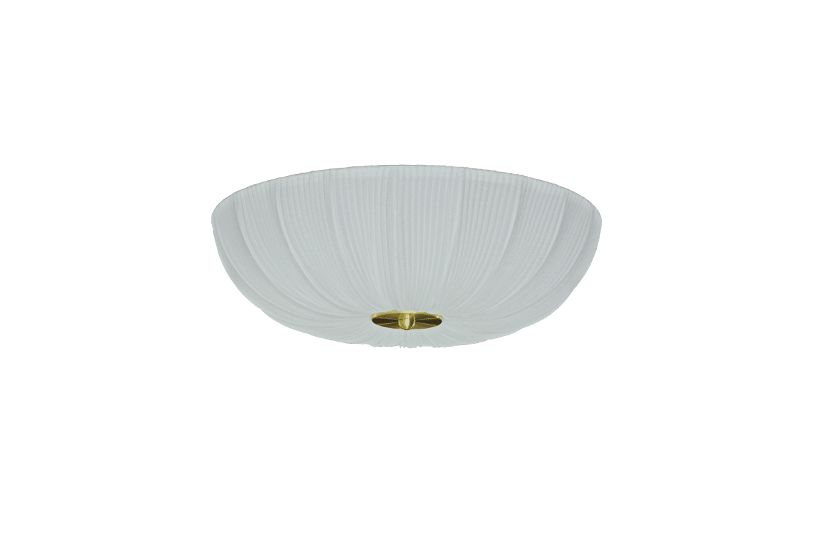 Lady Ø45 Blanco plafón De Aneta Lighting - La l&aacute;mpara de mesa "Lady" cautiva con su forma suave y elegante, donde la tela abraza delicadamente la estructura met&aacute;lica.