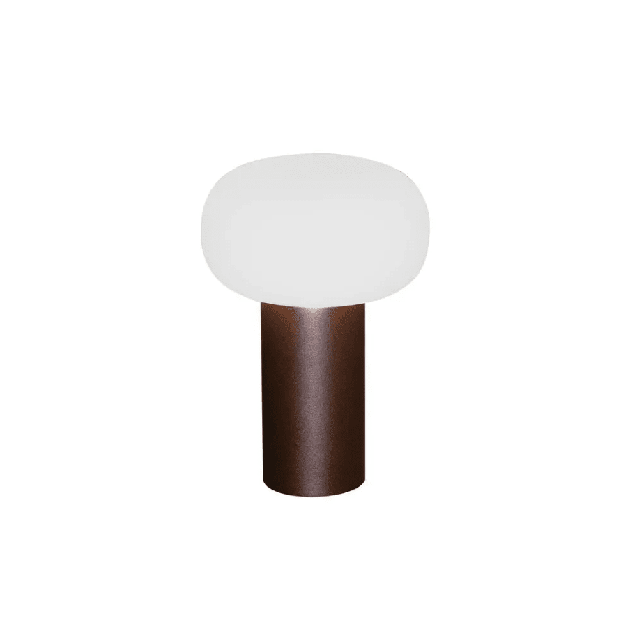 Antibes 20cm Óxido portátil De Konstsmide - La lámpara tiene un regulador de intensidad para ajustar el brillo y la temperatura del color.