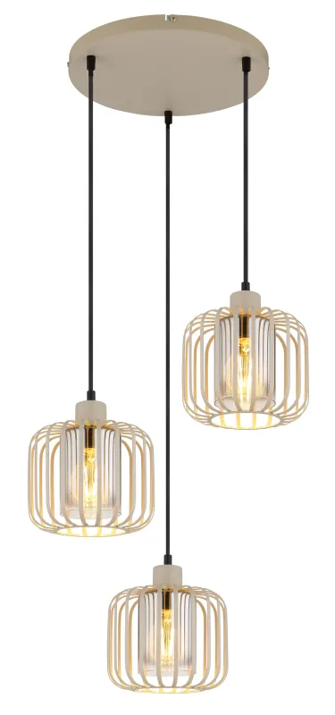 Alfred Ø44 Arena Lámpas de techo De Globo Lighting - Den &auml;r tillverkad av sandf&auml;rgad matt metall och har mjukt rundade metalln&auml;tssk&auml;rmar med en inre glascylinder, som skapar ett elegant och luftigt uttryck.