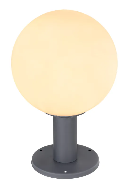 Ossy 38cm Antracita De Globo Lighting - Fabricada en fundición de aluminio color antracita con un elegante interior de cristal opal (Ø 25cm), difunde una luz suave y agradable.