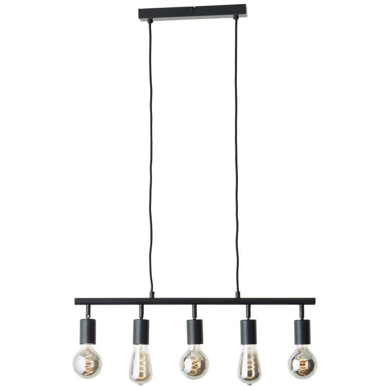 Tiffany 63cm Negro mate Lámpas de techo De Brilliant - Moderna lámpara de techo fabricada en metal negro con bases móviles, dándote la oportunidad de crear tu propio diseño e iluminación.