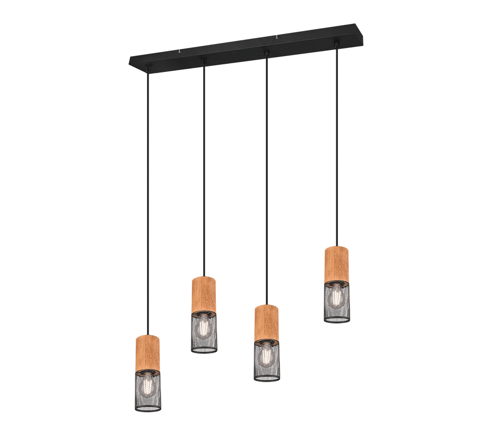 Tosh 65cm Negro Lámpas de techo De Trio Lighting - 