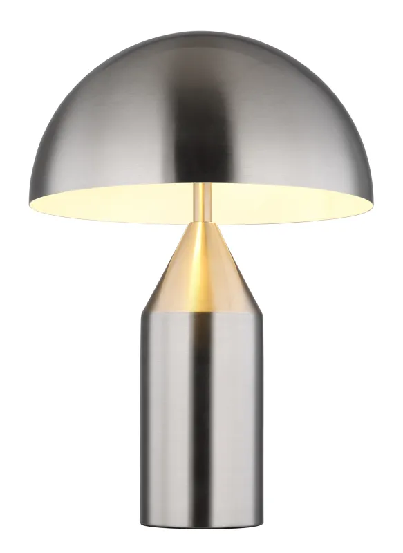 Atoma 40cm Níquel lámpara de mesa De Globo Lighting - Sk&auml;rmen i matt nickel och vitt skapar en harmonisk kontrast och ger en behaglig ljusspridning.