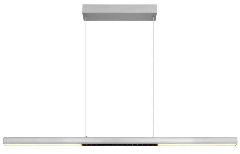 Cody 120cm Acero Lámpas de techo De Globo Lighting - Lampan &auml;r tillverkad av borstat aluminium som ger ett elegant och tidl&ouml;st uttryck som smidigt sm&auml;lter in i olika inredningsstilar, perfekt f&ouml;r stora matbord eller k&ouml;ks&ouml;ar.