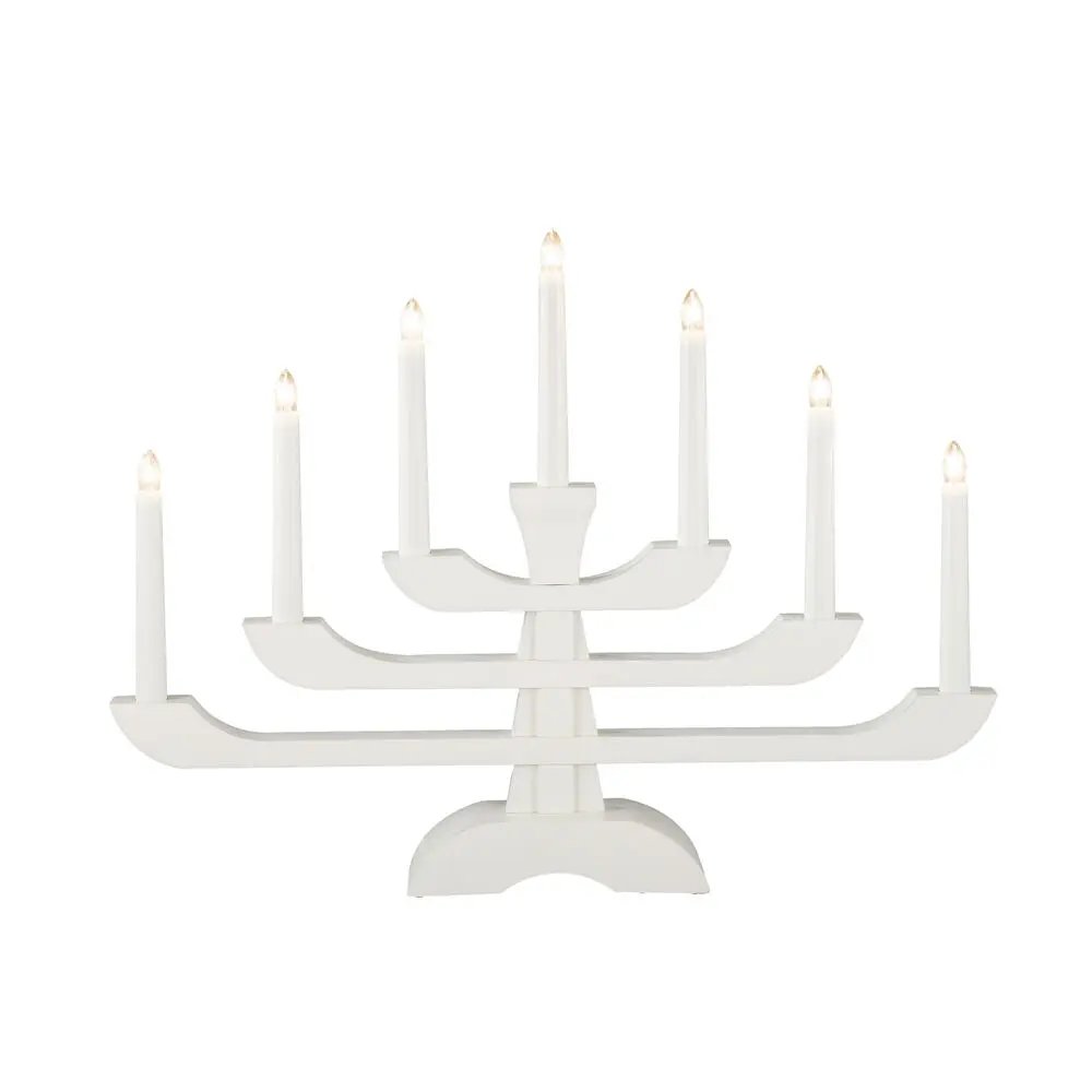 Candelabra 7 Lights Blanco De Konstsmide - Viene con un cable blanco de 1,7 m, interruptor de encendido y enchufe.
