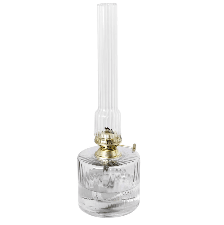 Kerosene lamp elvira big Transparente De Strömshaga - Elegante l&aacute;mpara de queroseno realizada en cristal acanalado y quemador de lat&oacute;n.