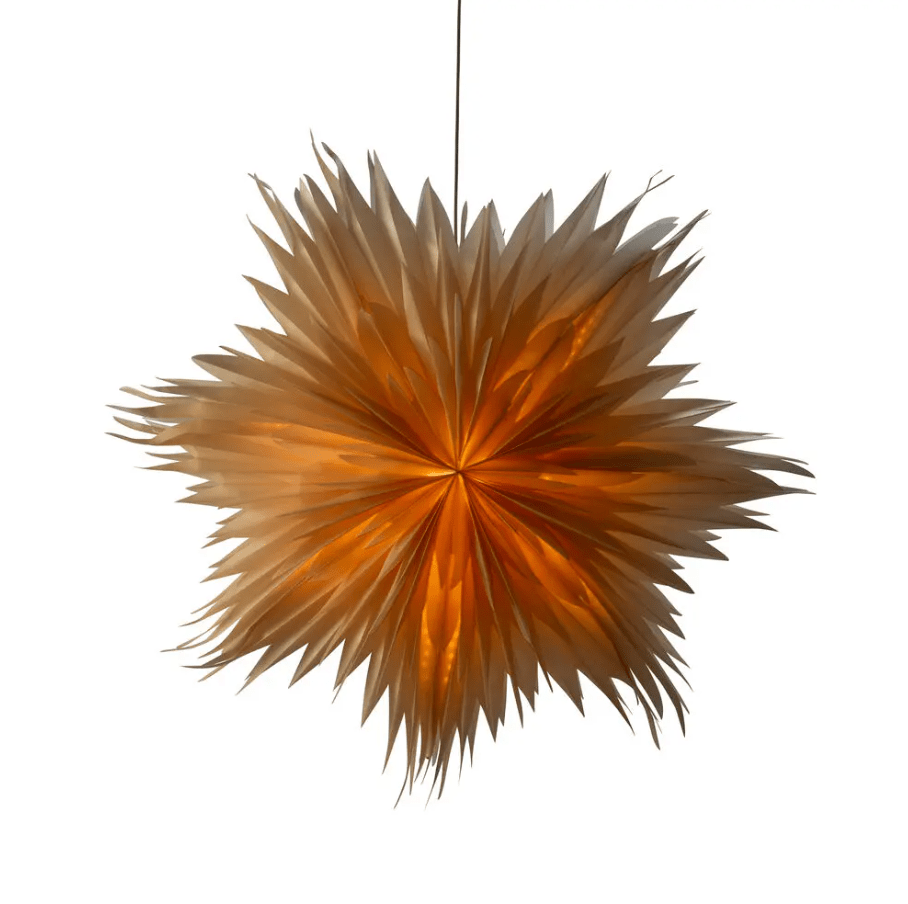 Estrella De Papel Ø60 Oro De Konstsmide - Ilumina la oscuridad de diciembre con esta hermosa estrella de papel en tono dorado.