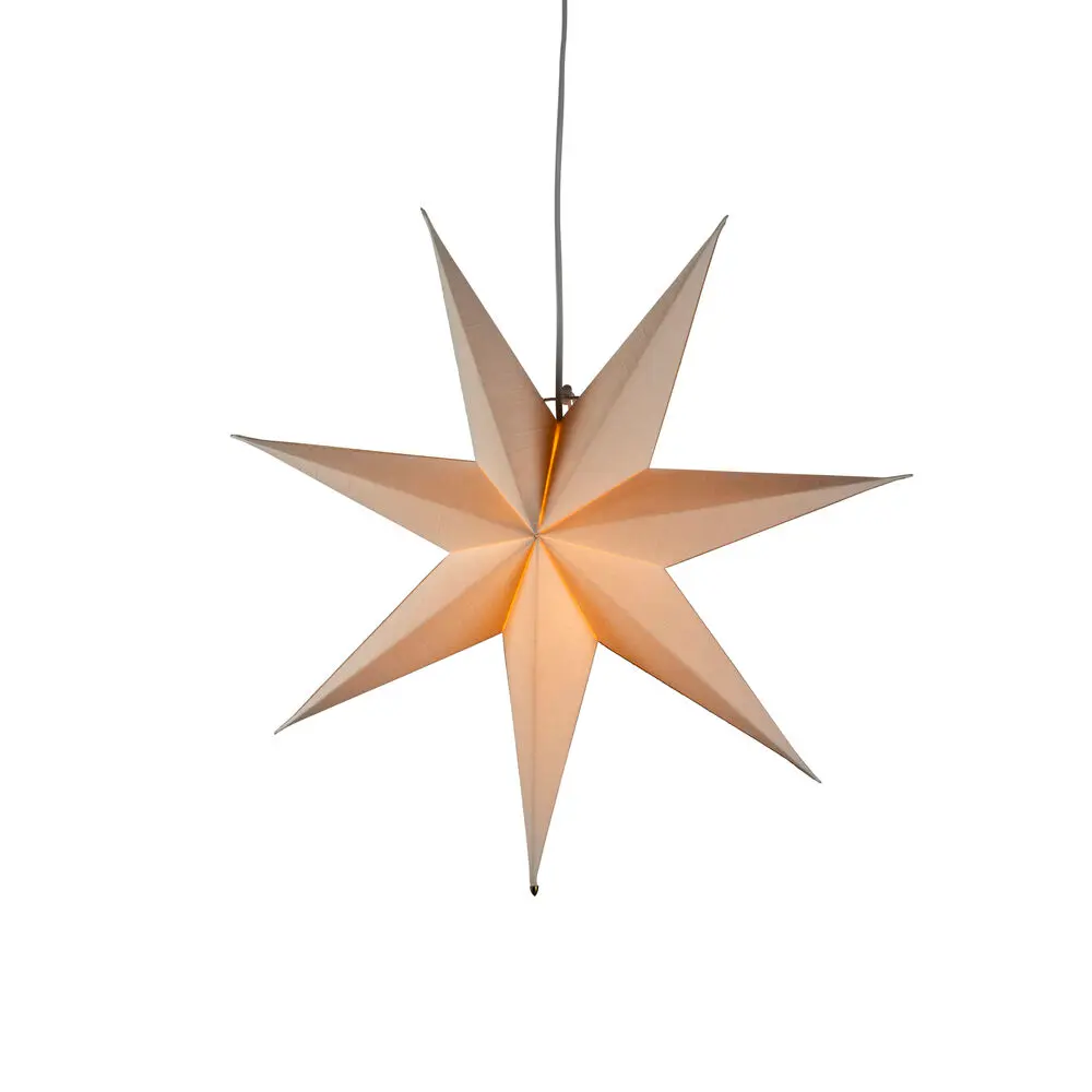 Estrella De Papel Ø78 Blanco De Konstsmide - Hermosa estrella de papel en blanco cl&aacute;sico, 60 cm de di&aacute;metro: una elegante decoraci&oacute;n navide&ntilde;a con un toque r&uacute;stico.