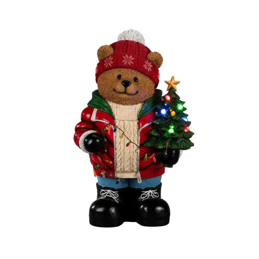Osito De Peluche Grande 66cm Multicolor De Konstsmide - &iexcl;Difunde el esp&iacute;ritu navide&ntilde;o con este adorable osito de peluche con ropa de invierno!