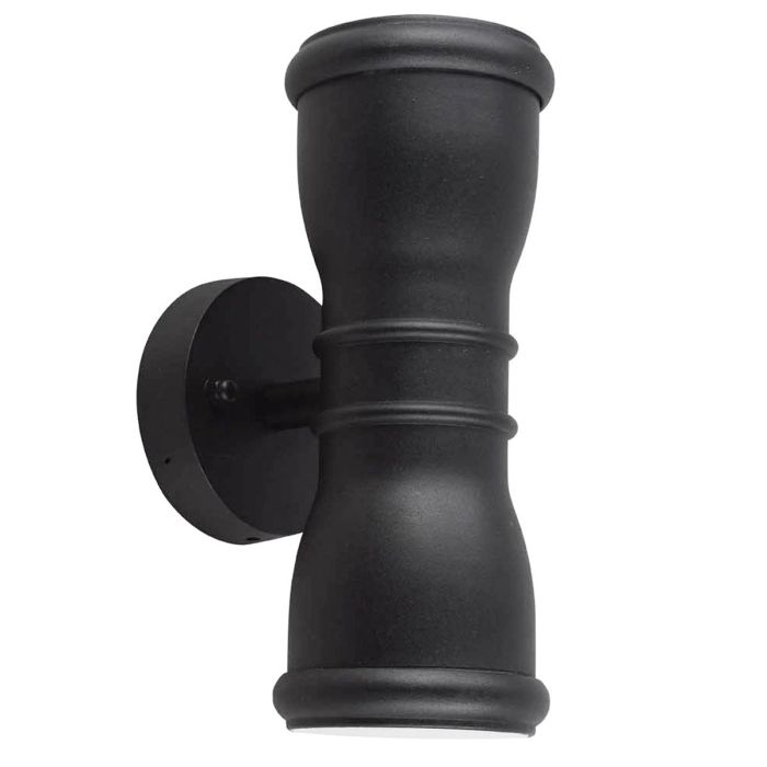 Malvern 23cm Negro lámpara de exterior De Elstead Lighting - Med sin upp- och ned&aring;triktade ljusspridning skapar Malvern en vacker belysningseffekt p&aring; fasaden, perfekt f&ouml;r entr&eacute;er, uteplatser och g&aring;ngv&auml;gar.