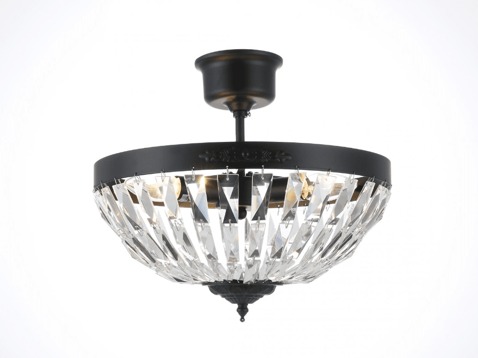 Bow Ø35 Negro cristal De Norrsken Design - El marco negro ofrece un contraste sofisticado con los cristales transparentes, lo que lo hace perfecto para salas de estar, comedores o pasillos que necesitan un toque de estilo.