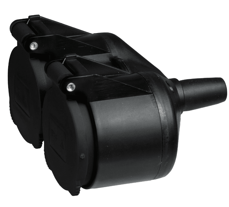 Enchufe Múltiple De Exterior Con 2 Tomas De Airam - Regletas de enchufes plegables para conectar nuevos dispositivos de exterior.