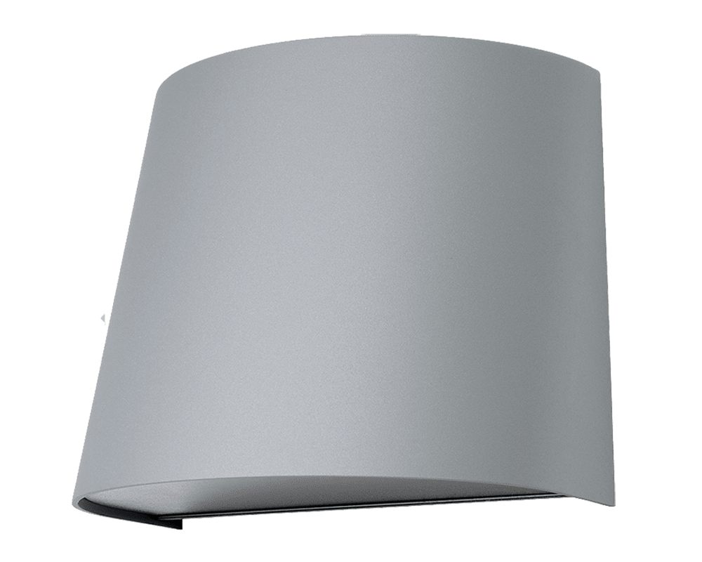 Maxi Gris lámpara de exterior De Westal - La luminaria está equipada con un casquillo GU10 y dispone de dos entradas y salidas así como de un terminal de conexión rápida en la parte posterior.