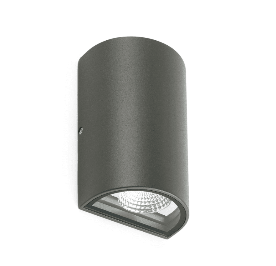 Lace Gris lámpara de exterior De Faro Barcelona - Este aplique de pared con haces de luz ascendentes y descendentes es perfecto para la iluminaci&oacute;n decorativa de jardines y terrazas.