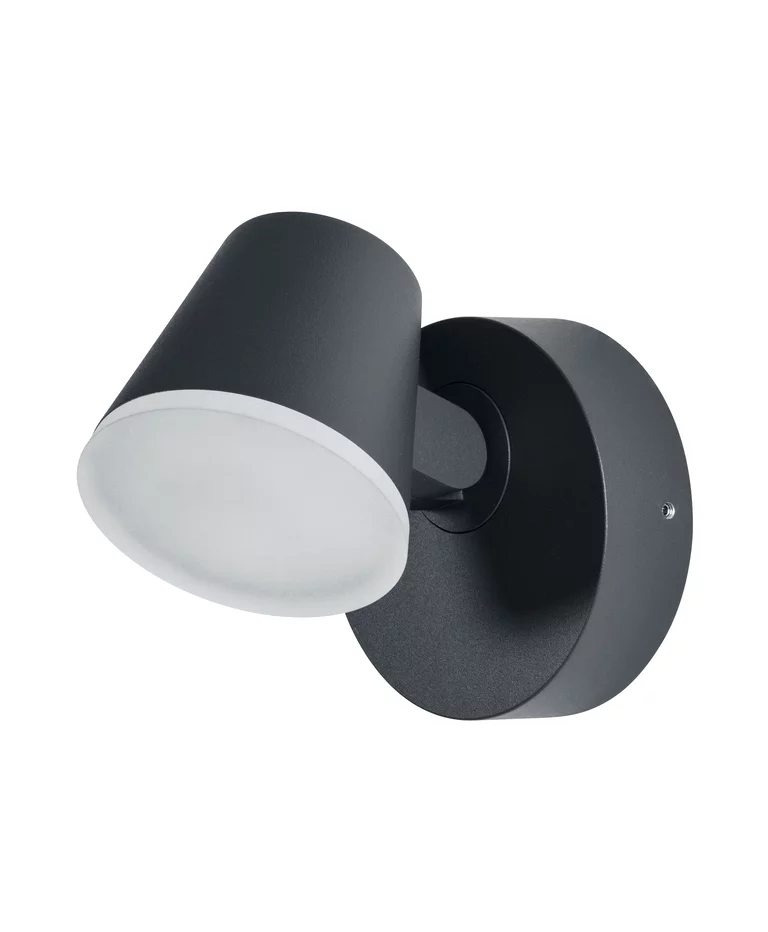 Midi Spot I Gris oscuro lámpara de exterior De Osram - Med en rotationsvinkel p&aring; 320&deg; kan den justeras f&ouml;r att rikta ljuset d&auml;r det beh&ouml;vs, vilket g&ouml;r den perfekt f&ouml;r att belysa specifika omr&aring;den eller skapa en atmosf&auml;risk effekt.