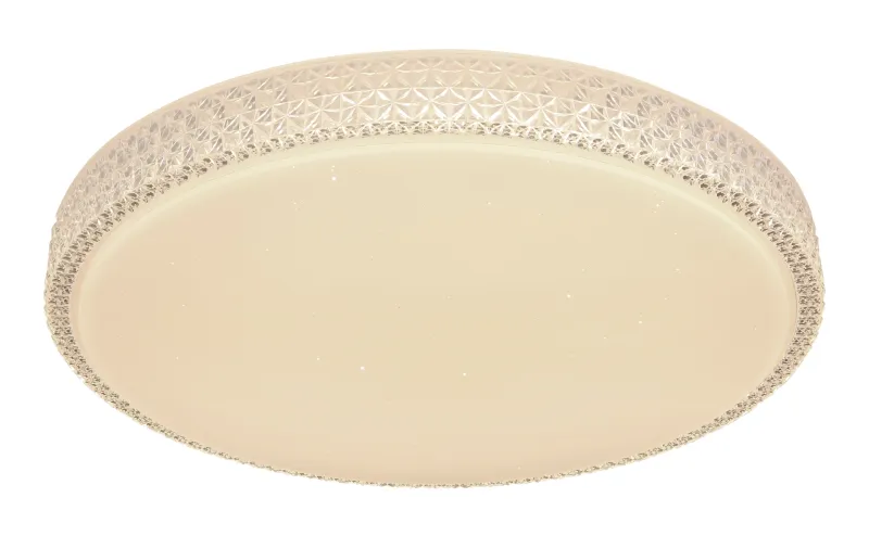 Ovi Ø60 Blanco plafón De Globo Lighting - Kombinationen av vit metall, glittrande dekordetaljer och klara plastkristaller g&ouml;r den till en riktig blickf&aring;ngare.