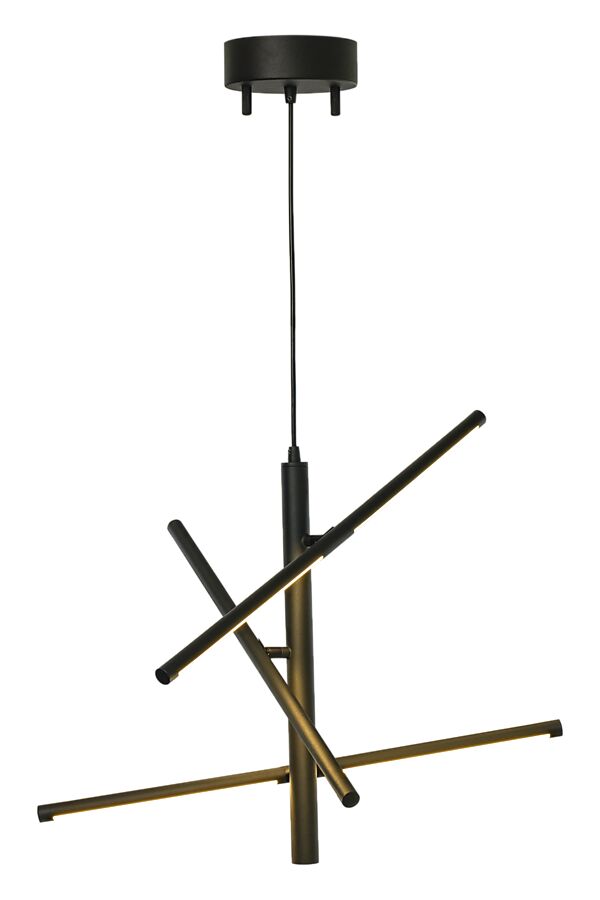 Stecco Ø60 Negro Lámpas de techo De Aneta Lighting - Los brazos se pueden inclinar en varias direcciones, lo que crea una buena difusión de la luz.