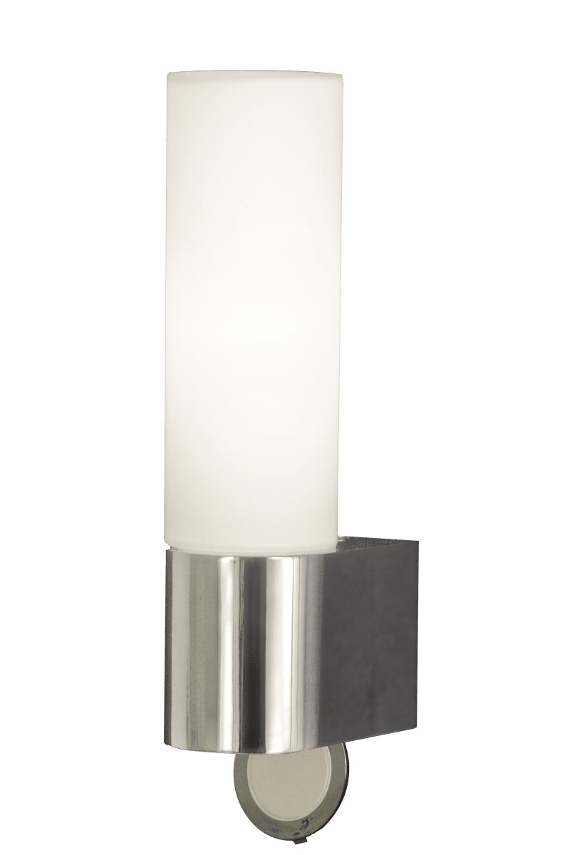 Cosenza 25cm Cromo lámpara de baño De Aneta Lighting - El pr&aacute;ctico conector en la parte inferior se utiliza para conectar, por ejemplo, un secador de pelo y una maquinilla de afeitar.