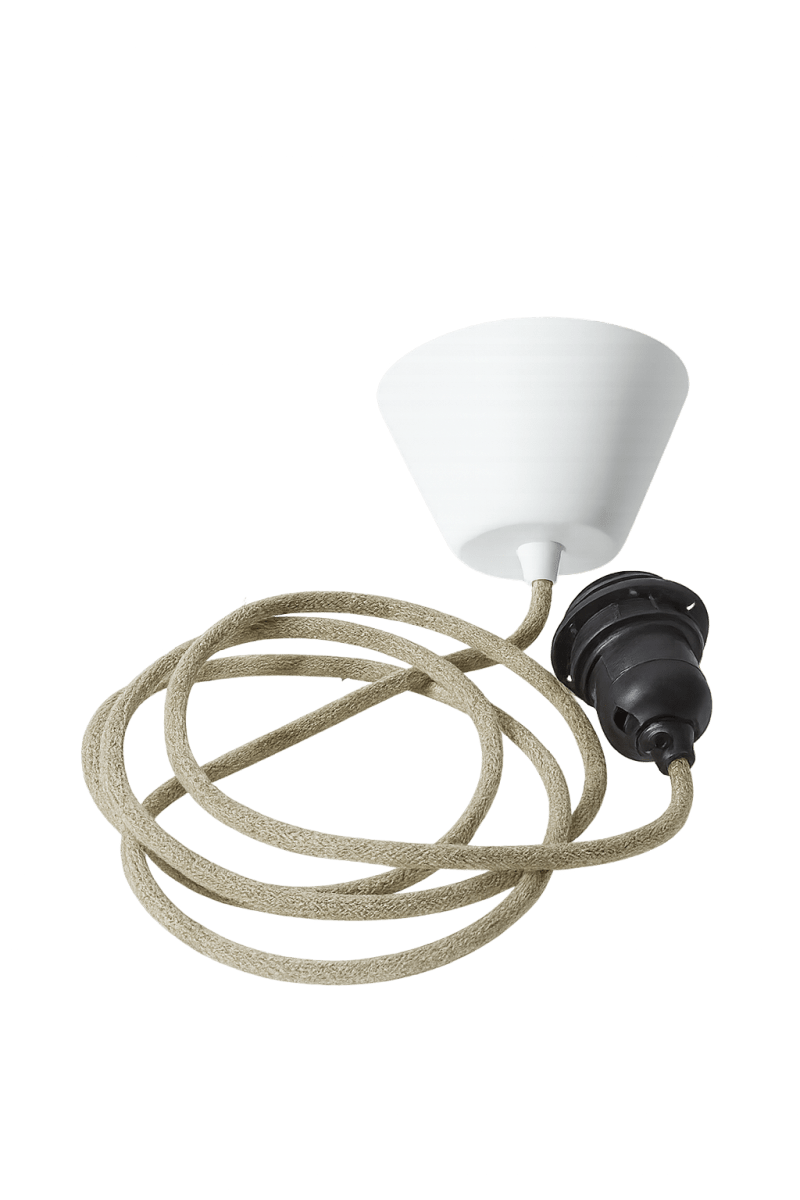 Colgante de techo textil 2m Naturaleza De Alde & Lind - L&aacute;mpara de techo con cable recubierto de tela, compatible con l&aacute;mparas de techo Alde&amp;Lind con casquillo E27.
