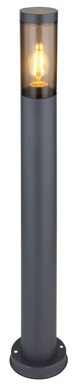Boston 80cm Antracita balizas De Globo Lighting - Tillverkad i rostfritt st&aring;l med en r&ouml;kf&auml;rgad plastsk&auml;rm ger den ett mjukt och behagligt ljus.