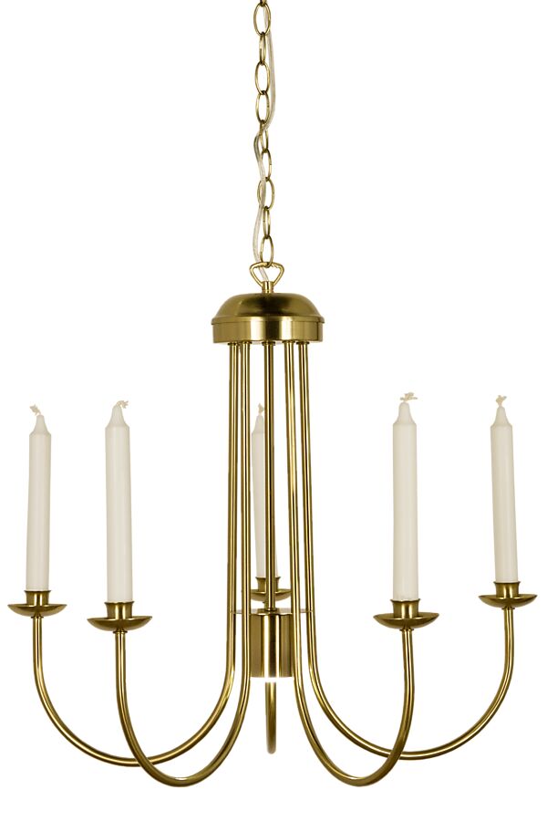 Jubilee Ø55 Latón mate Lámpas de techo De Aneta Lighting - El elegante diseño con espacio para velas difunde una luz cálida y acogedora y también se convierte en un hermoso elemento decorativo en el interior.