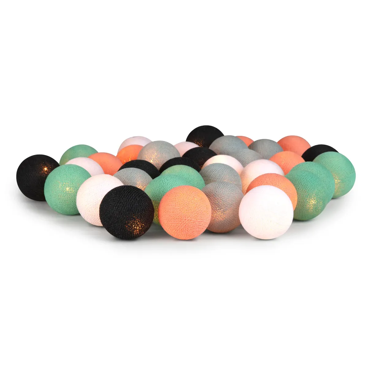 Irislights Endless Summer 20-lights Multicolor De Irislights - La guirnalda consta de un cable de pl&aacute;stico con finas bolas artesanales de hilo de algod&oacute;n y poli&eacute;ster que emiten una hermosa luz al romperse.