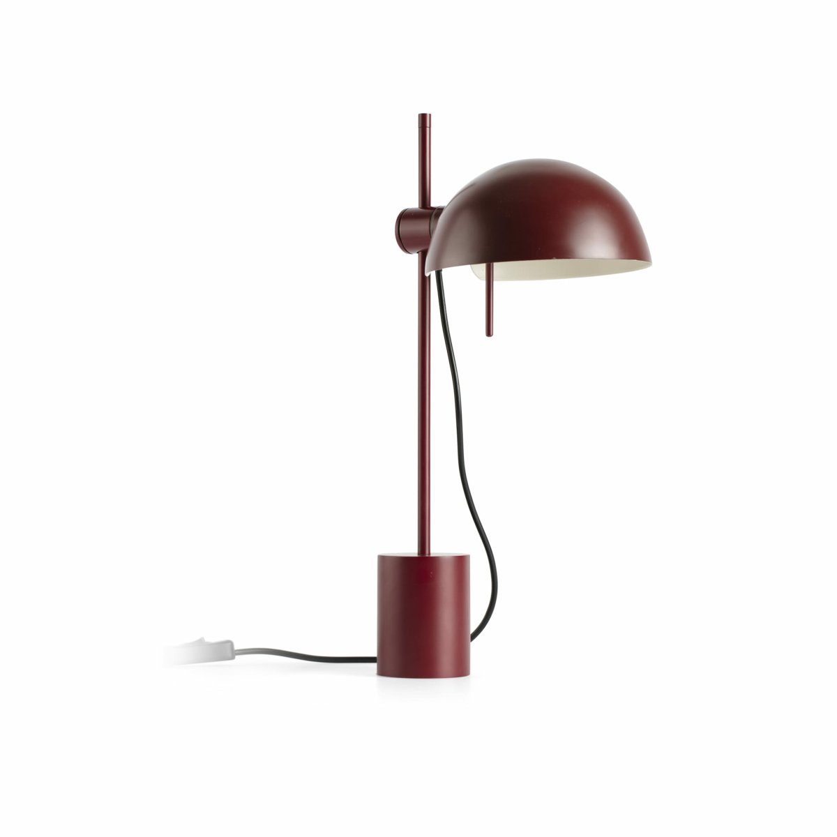 Matilda 43cm borgoña lámpara de escritorio De Faro Barcelona - Su pantalla giratoria y altura ajustable ofrecen una iluminaci&oacute;n vers&aacute;til, perfecta para un escritorio, una mesita de noche o un rinc&oacute;n.