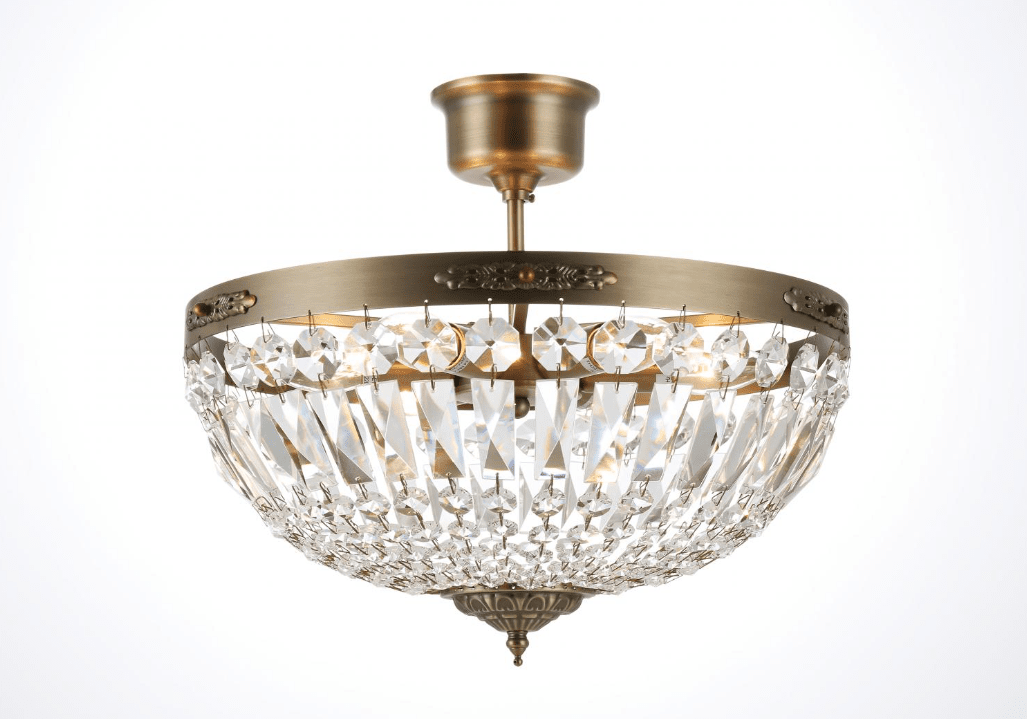 Rhea Ø40 Latón antiguo cristal De Norrsken Design - Rhea Antique Brass es una exclusiva lámpara de techo decorada con prismas de cristal K9 de clase 1 cortado a mano, que aporta a la estancia un estilo elegante y atemporal.