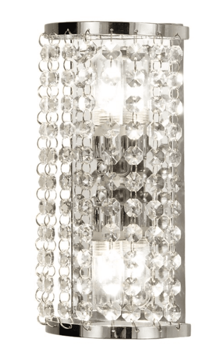 Teresa 25cm Cromo lámpara de baño De Aneta Lighting - La l&aacute;mpara de pared doble TERESA es una gran elecci&oacute;n para quienes quieran a&ntilde;adir un toque de glamour a su ba&ntilde;o u otras estancias h&uacute;medas.