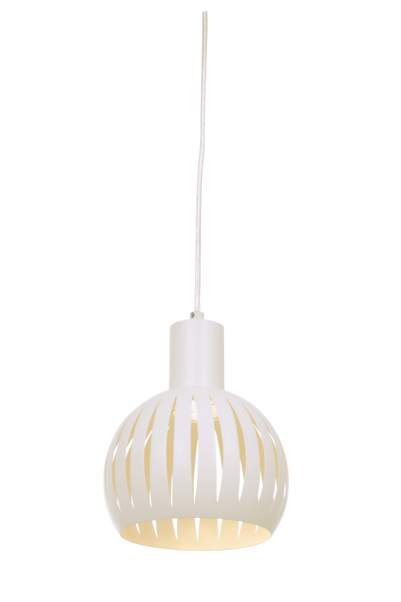 Grafika Ø15 Blanco lámpara de ventana De Aneta Lighting - GRAFIKA es una peque&ntilde;a l&aacute;mpara colgante con un cable de 4 m de largo, un enchufe de pared y un interruptor de encendido situado en el centro.