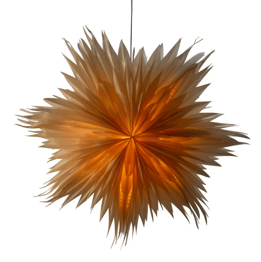Estrella De Papel Ø80 Oro De Konstsmide - Ilumina la oscuridad de diciembre con esta hermosa estrella de papel en tono dorado.