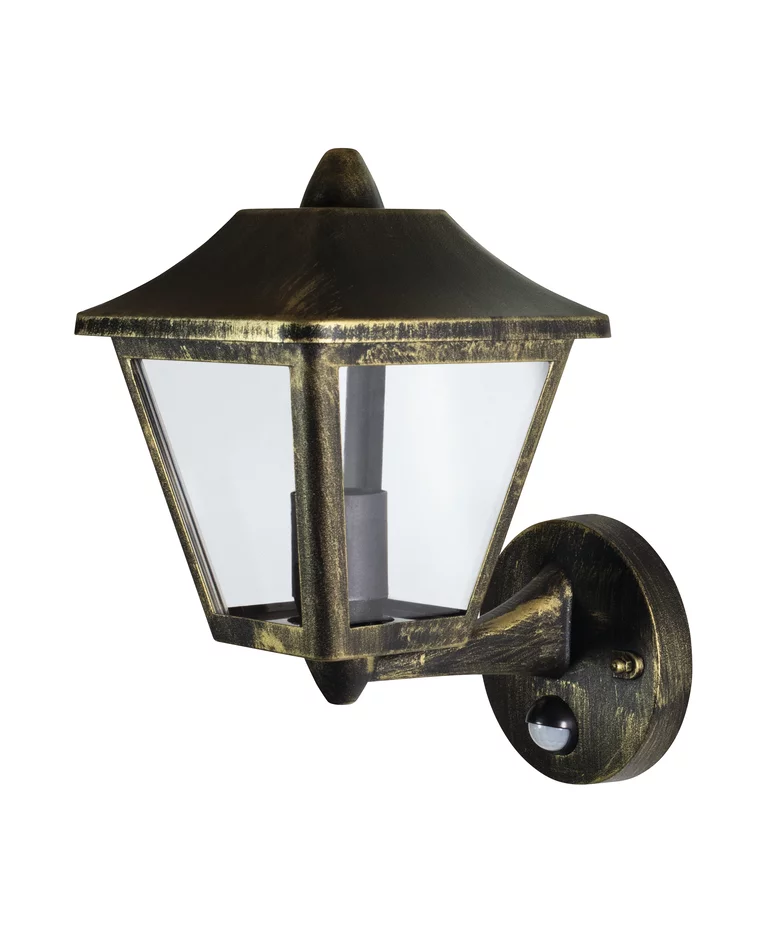 Tradition Sensor Negro/dorado lámpara de exterior De Osram - Tradition Sensor es una elegante l&aacute;mpara de pared con un dise&ntilde;o cl&aacute;sico de linterna, perfecta para crear un ambiente acogedor en entradas, caminos de acceso y fachadas.
