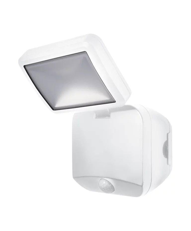 Battery LED Spotlight Sensor Blanco lámpara de exterior De Ledvance - El funcionamiento con bater&iacute;a permite una f&aacute;cil instalaci&oacute;n sin conexi&oacute;n el&eacute;ctrica y la duraci&oacute;n de la bater&iacute;a es de hasta 10 horas de funcionamiento continuo.