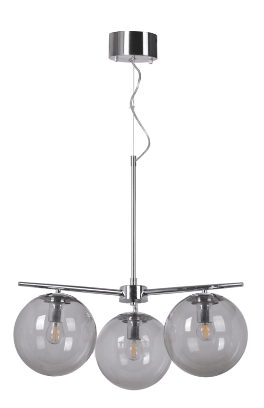 Sixten Ø60 Cromo Lámpas de techo De K-fab - Esta lámpara encaja perfectamente encima de la mesa del comedor o en la sala de estar, donde puede convertirse en un elegante punto de atracción.