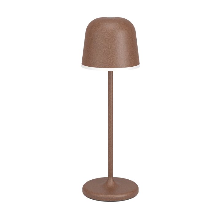Mannera 34cm Marrón oxidado portátil De Eglo - Con el regulador táctil integrado, puedes ajustar la luz a tres niveles para crear la sensación adecuada: desde un brillo suave y acogedor hasta una luz más funcional.