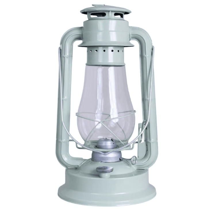 Storm Lantern big Verde De Strömshaga - Gran farol de tormenta/l&aacute;mpara de queroseno en color verde claro con detalles plateados.