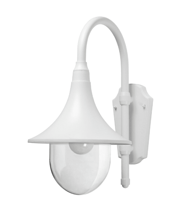 Kartano Trumpet Blanco lámpara de exterior De Airam - Dado que la fuente de luz es claramente visible dentro de la l&aacute;mpara, la elecci&oacute;n de la fuente de luz (no incluida) es muy importante para el estado de &aacute;nimo y el efecto de la iluminaci&oacute;n.