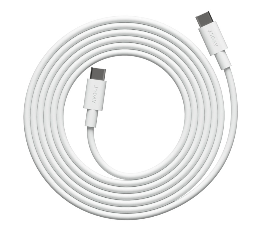 Cable 1 USB C to USB C Charging Cable, 2m, Martinelli Luce edition Blanco De Avolt - El cable 1 USB-C a USB-C de Avolt combina una carga potente con un elegante dise&ntilde;o escandinavo.
