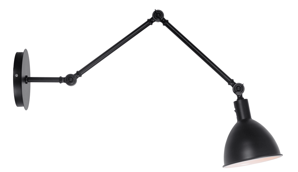 Imagen ampliada de Lisa Negro lámpara de pared De K-fab - Esta lámpara es perfecta como lámpara de noche o como iluminación de acento en la sala de estar.