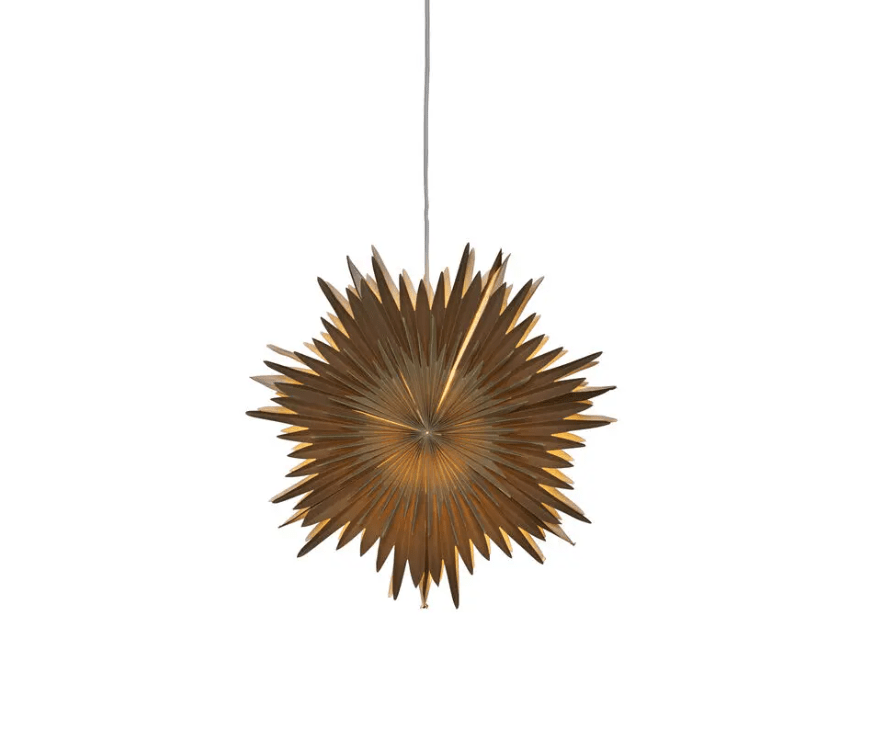 Estrella De Papel Ø46 Marrón De Konstsmide - Ilumina la oscuridad de diciembre con esta hermosa estrella de papel en tono marr&oacute;n.