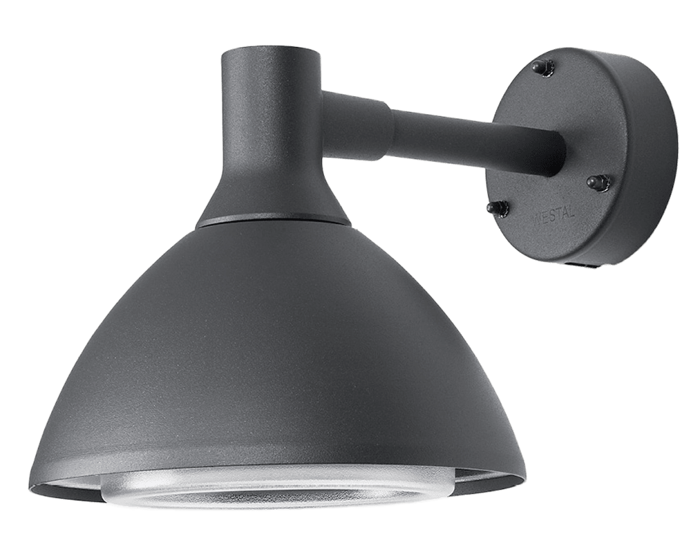 Ark Mini Antracita lámpara de exterior De Westal - La lámpara de pared Ark Mini es una lámpara de pared con downlight antideslumbrante fabricada en aluminio cromado y con recubrimiento de polvo y con protección antideslumbrante de PET-G.