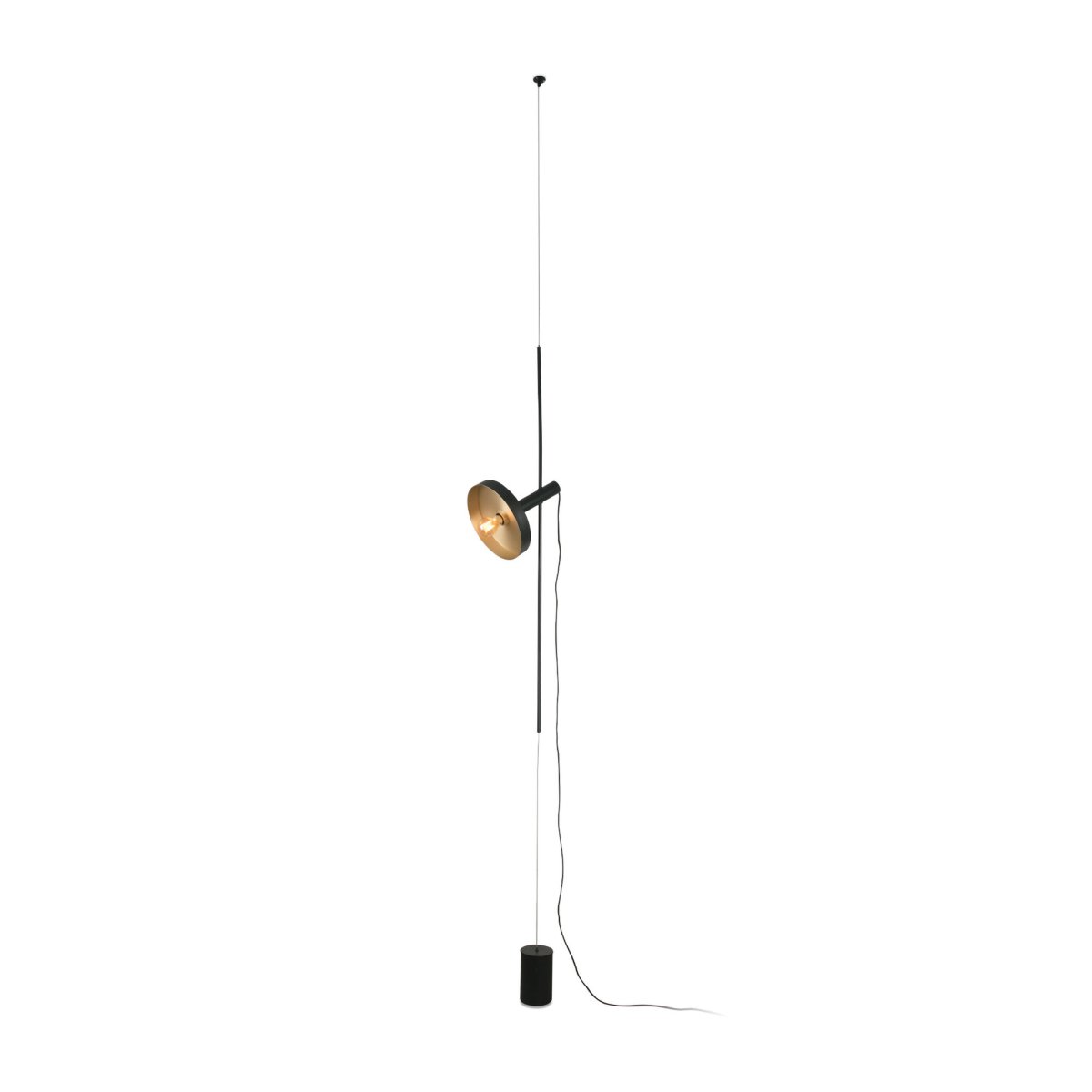 Whizz 120cm Negro Lámpas de techo De Faro Barcelona - Whizz es una serie de iluminaci&oacute;n de dise&ntilde;o de Christoph Friedrich Wagner, conocida por su moderna combinaci&oacute;n de oro satinado y negro.