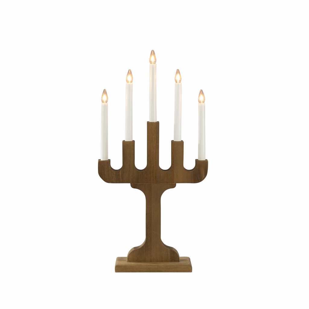 Candelabra 5 Lights Nuez De Konstsmide - Con cinco luces, difunde un brillo c&aacute;lido y atmosf&eacute;rico que crea un ambiente acogedor durante los meses de invierno.