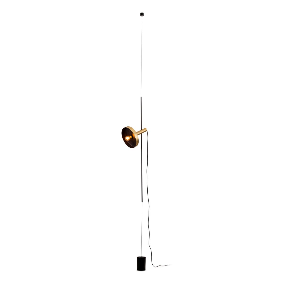 Whizz 120cm Oro Lámpas de techo De Faro Barcelona - Whizz es una serie de iluminaci&oacute;n de dise&ntilde;o de Christoph Friedrich Wagner, conocida por su moderna combinaci&oacute;n de oro satinado y negro.