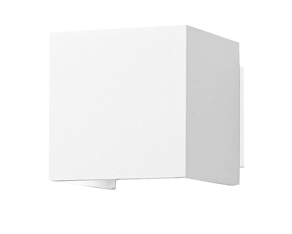 Illusion Box Blanco lámpara de exterior De Westal - La luminaria está equipada con un sistema LED integrado con temperatura de color blanco cálido y patrón de luz ajustable (0-120°).