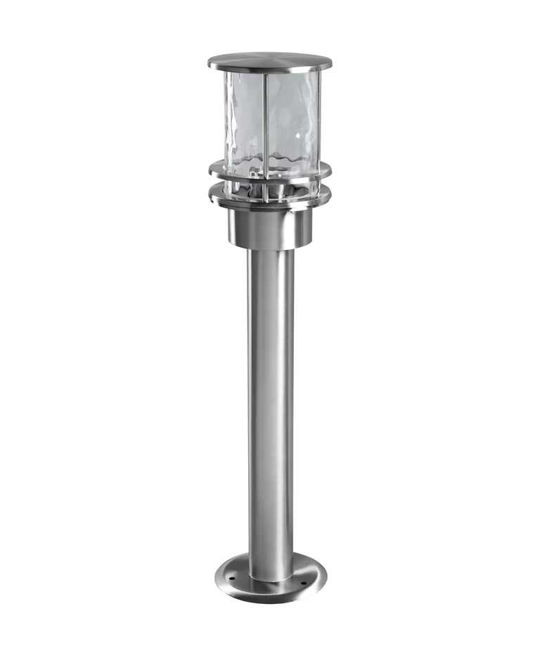 Post 55cm Acero inoxidable balizas De Ledvance - Fabricada en acero inoxidable con una c&uacute;pula de cristal transparente de aspecto martillado, proporciona un hermoso juego de luz y crea una atm&oacute;sfera acogedora.